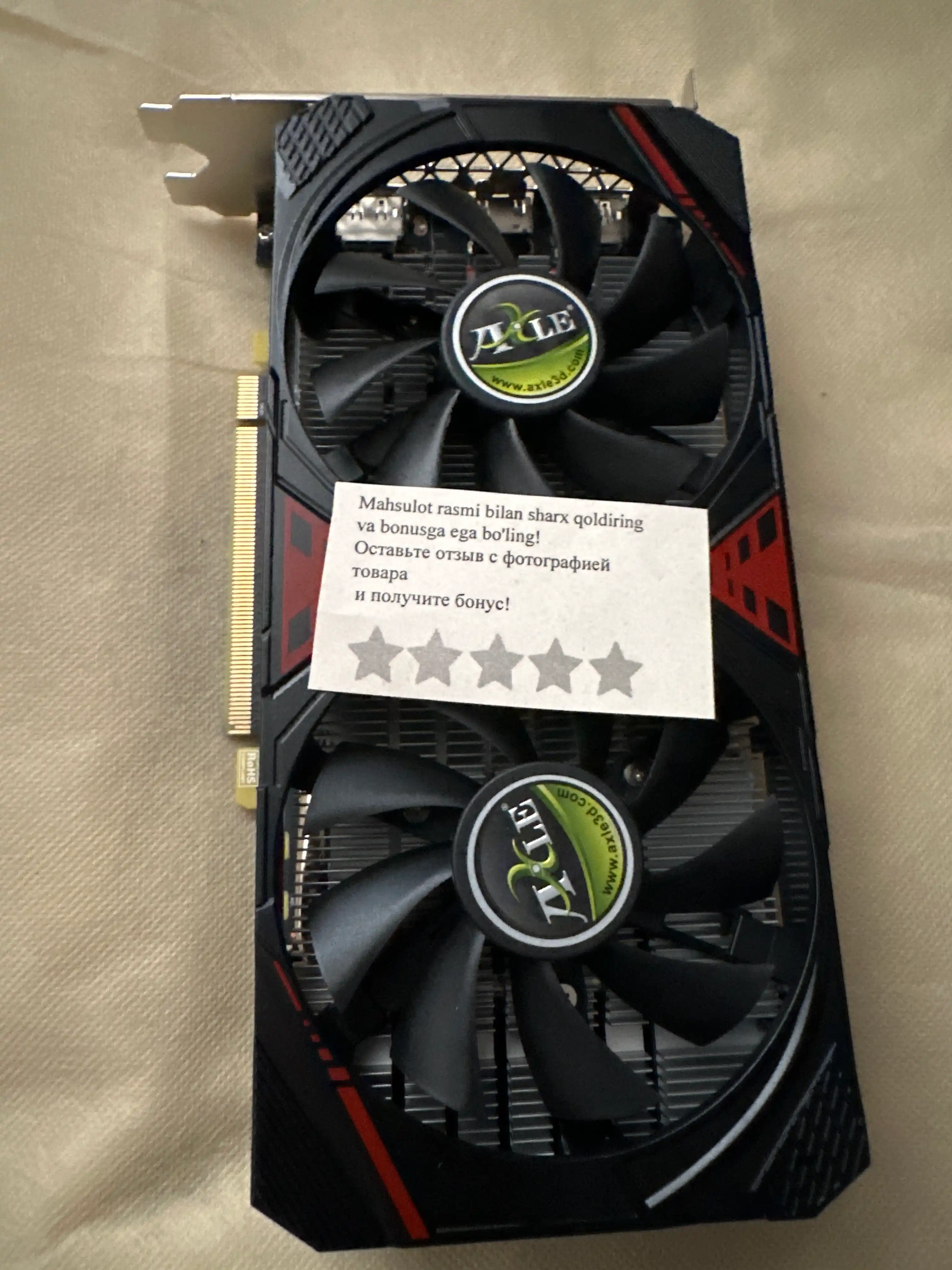 Игровая видеокарта AXLE RX 580, 8 ГБ, 2048SP, 256Bit, GDDR5, для ПК, HDMI, DP