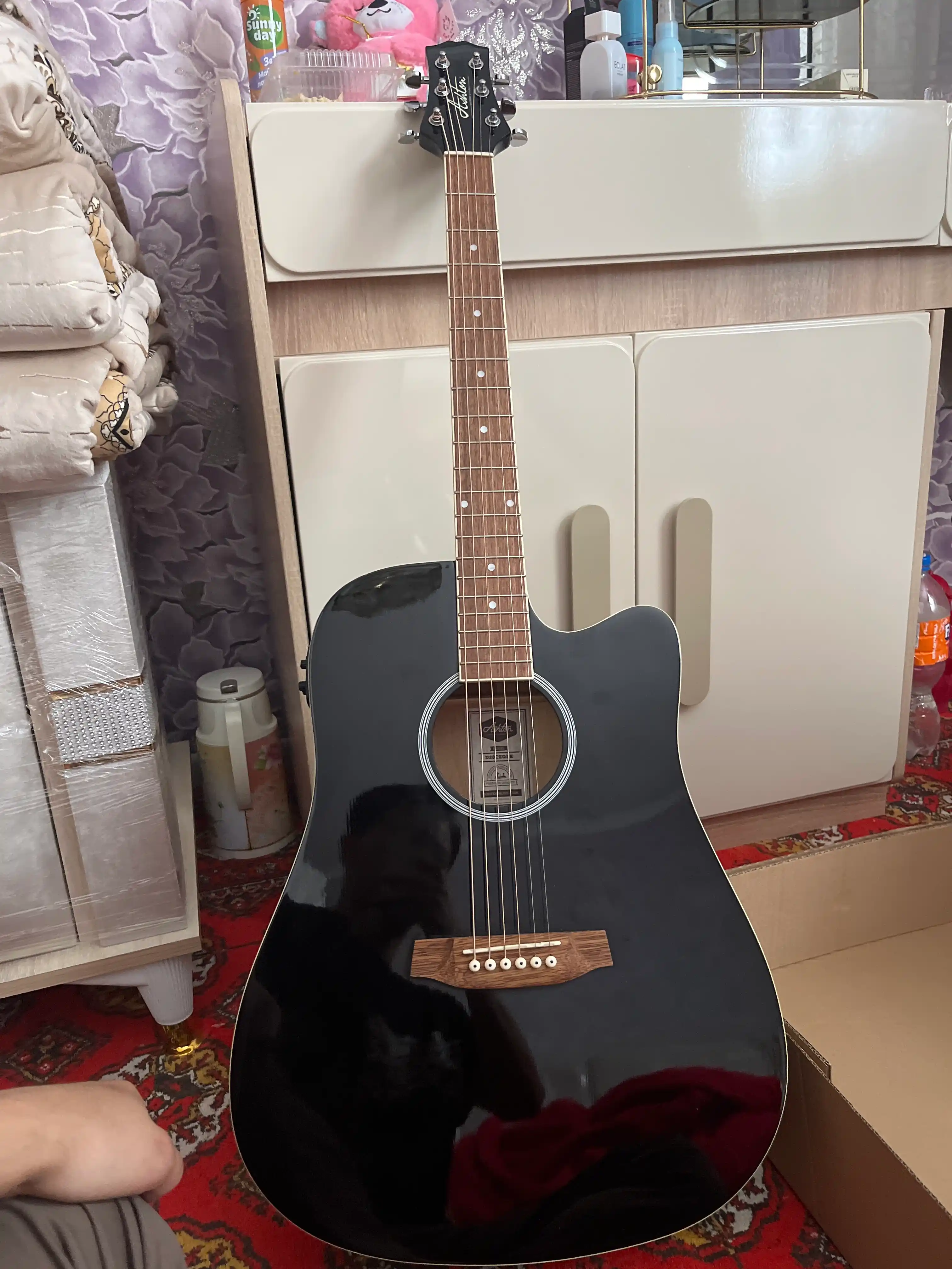 Ashton D20CEQ Elektro-Akustik Gitara NTM, TSB va BK
