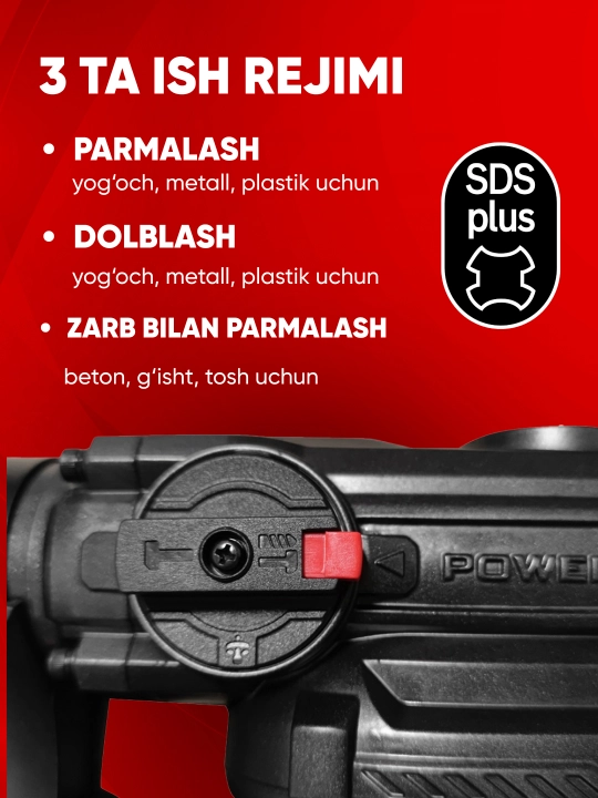 Perfrator TEH TH3215A, 1500 Vt, 6 J, 4230 zarba/min, 920 ayl/min