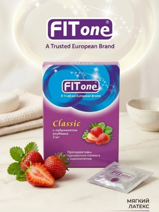 FITone prezervativlari - Klassik, Qulupnay va Apelsin