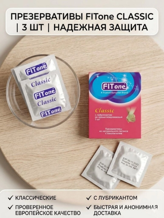 FITone prezervativlari - Klassik, Qulupnay va Apelsin - 