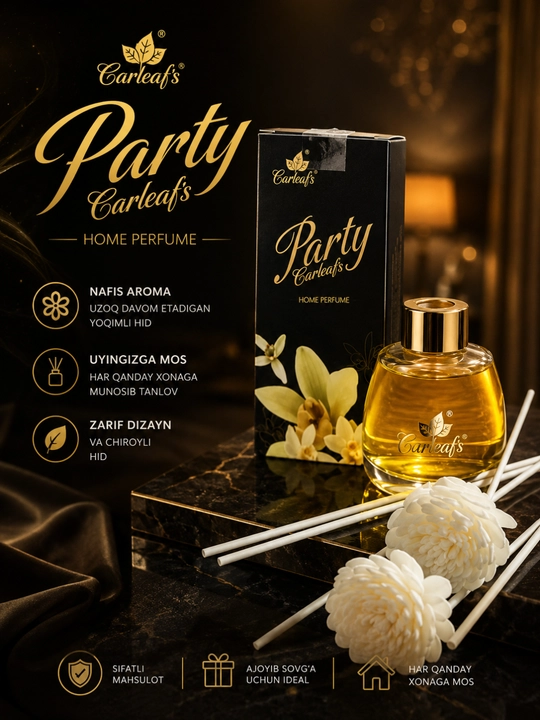 Ароматизатор воздуха с бамбуковыми палочками для дома и офиса "Party Barleafs" - 