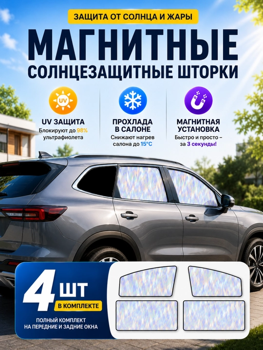 Magnitli avtomobil pardalari Quyoshdan, issiqlikdan va begona nigohlardan himoya - 