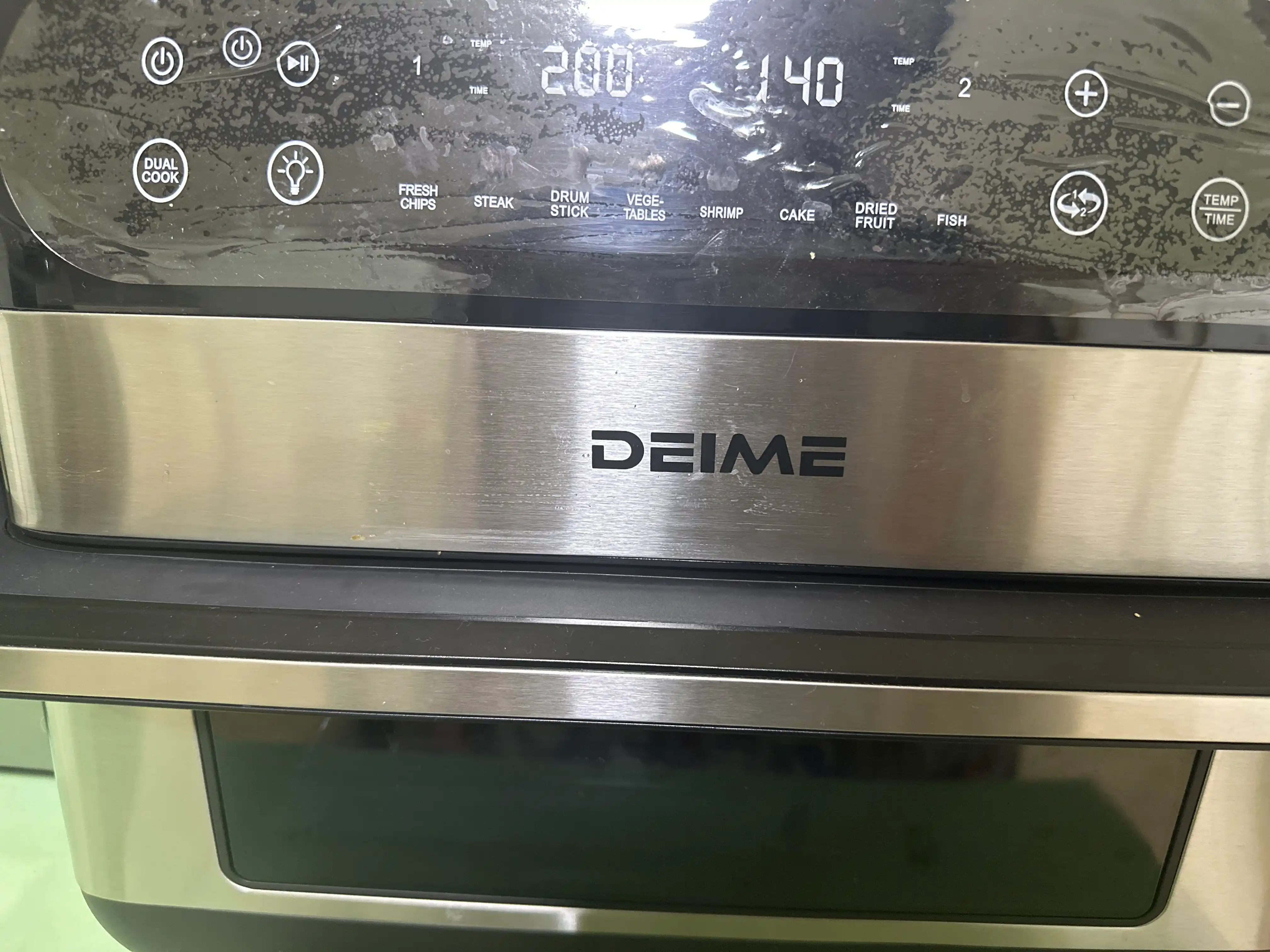 Deime aerogrill, 6, 7, 8, 10 l, yog‘siz qovurish, 1800 Vt quvvatli, ko‘p funksiyali