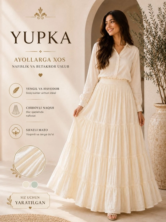 Ayollar yubkasi, uzun yelkali, , ayollar uchun yubkalar, A-siluet uzun yubka