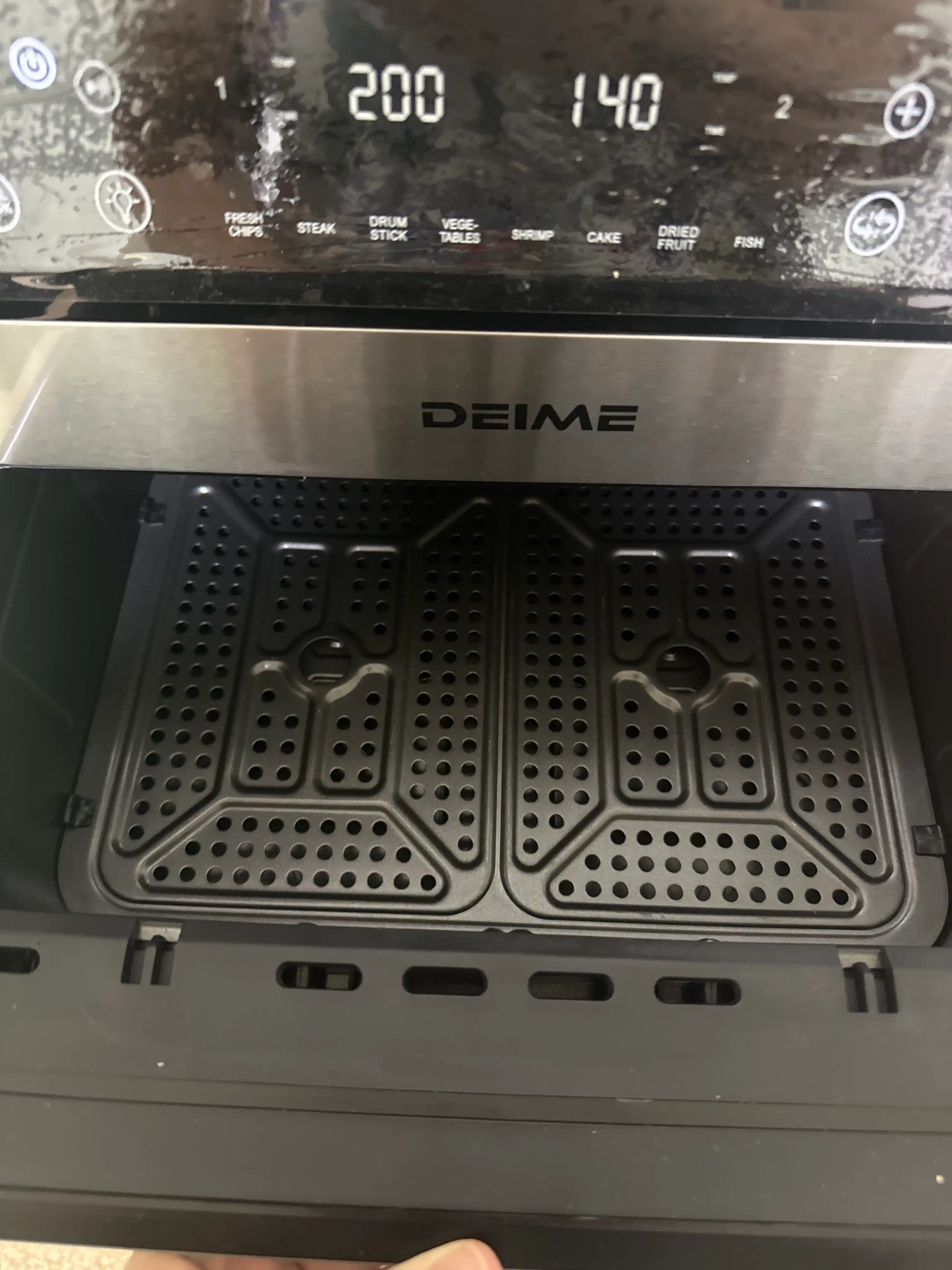 Deime aerogrill, 6, 7, 8, 10 l, yog‘siz qovurish, 1800 Vt quvvatli, ko‘p funksiyali