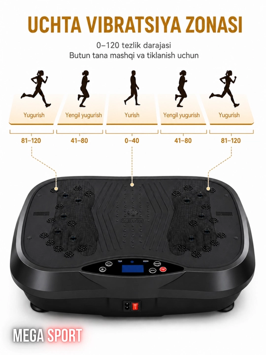 Elektr tebranish fitnes massajchisi, vazn yo'qotish uchun vibraplatforma