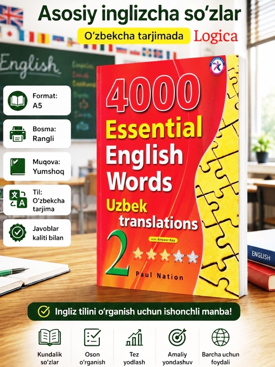4000 essential english words 1, 2, 3, 4, 5, 6, Uzbek translations - 
