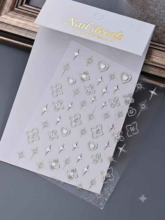 Tirnoq stiker, tirnoq nakleyka,fransuzcha manikyur, dekorativ stiker, kapalak stikerlari - 