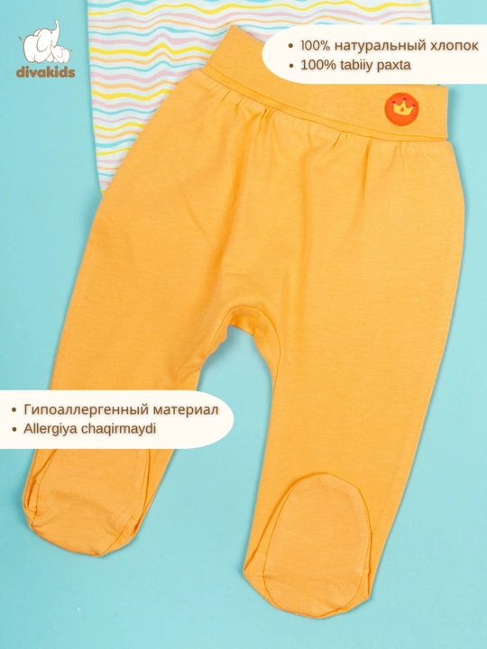 Ползунки для девочек divakids, 100% хлопок