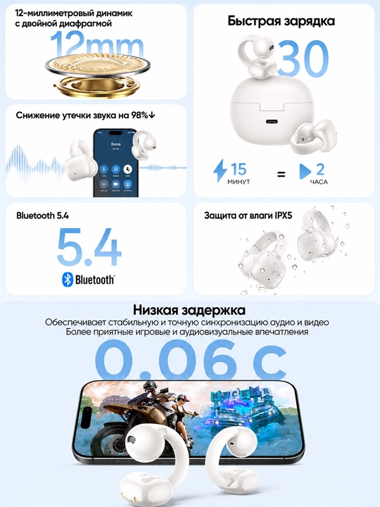 UGREEN HiTune S3 simsiz TWS quloqchinlari WS209 (45786, 55430) Bluetooth 5.4