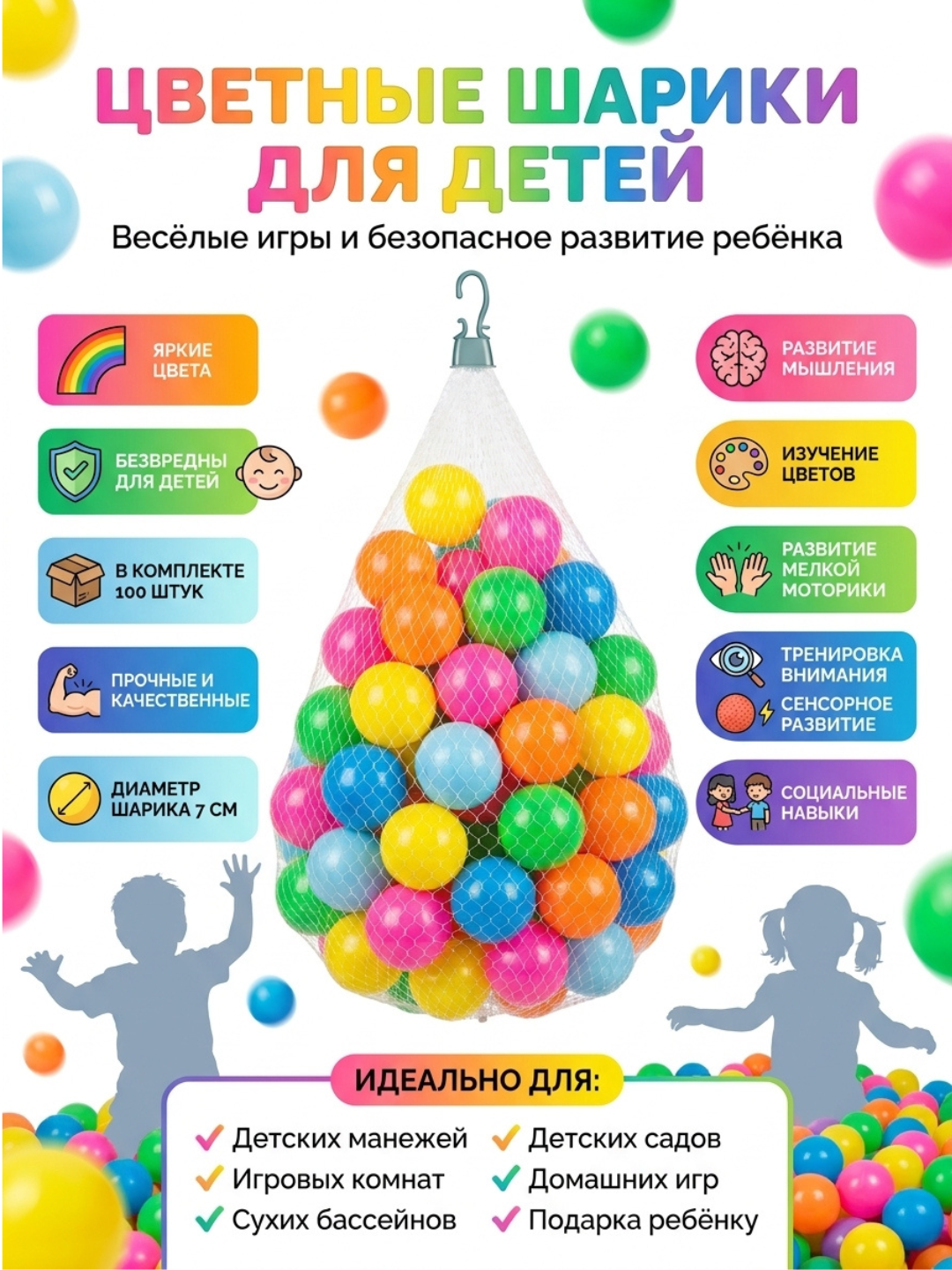 Батут ZERAD с защитной сеткой 140 см,  нагрузку до 150 кг, подходит для детей и взрослых - 