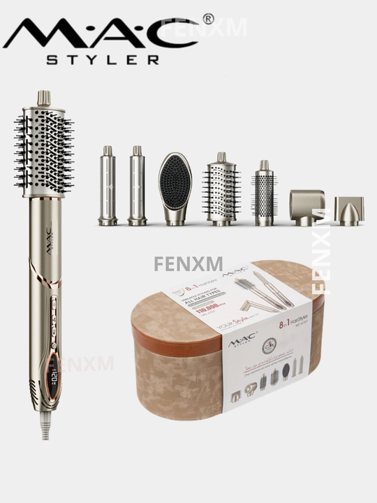 Professional fen stayler MAC-6767 fen LED displey, 8 tasi 1 soch turmaklagichi, 1600W