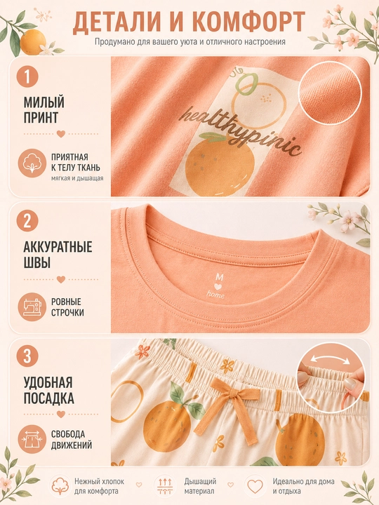 Ayollar va qizlar uchun pijama, ikki baho, uy uchun futbolka va shortik