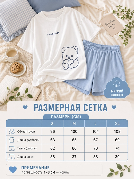 Ayollar va qizlar uchun pijama, ikki baho, uy uchun futbolka va shortik