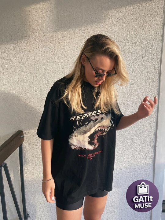 Futbolka oversize uniseks Y2K uslubida paxta %
