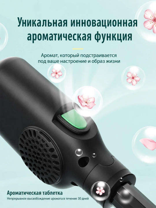 Умный зонт с вентилятором и ароматизацией, UPF 50+, 3 скорости обдува