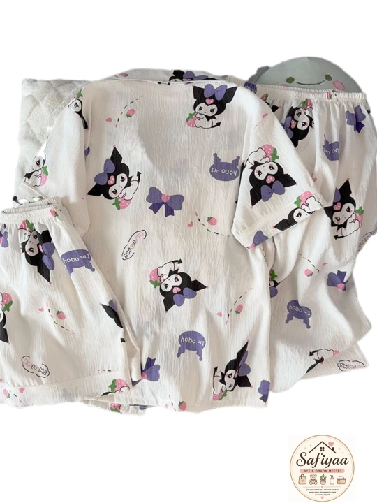 Детская пижама, 3 в 1, комплект из брюк и шорт, кофта, одежда для дома