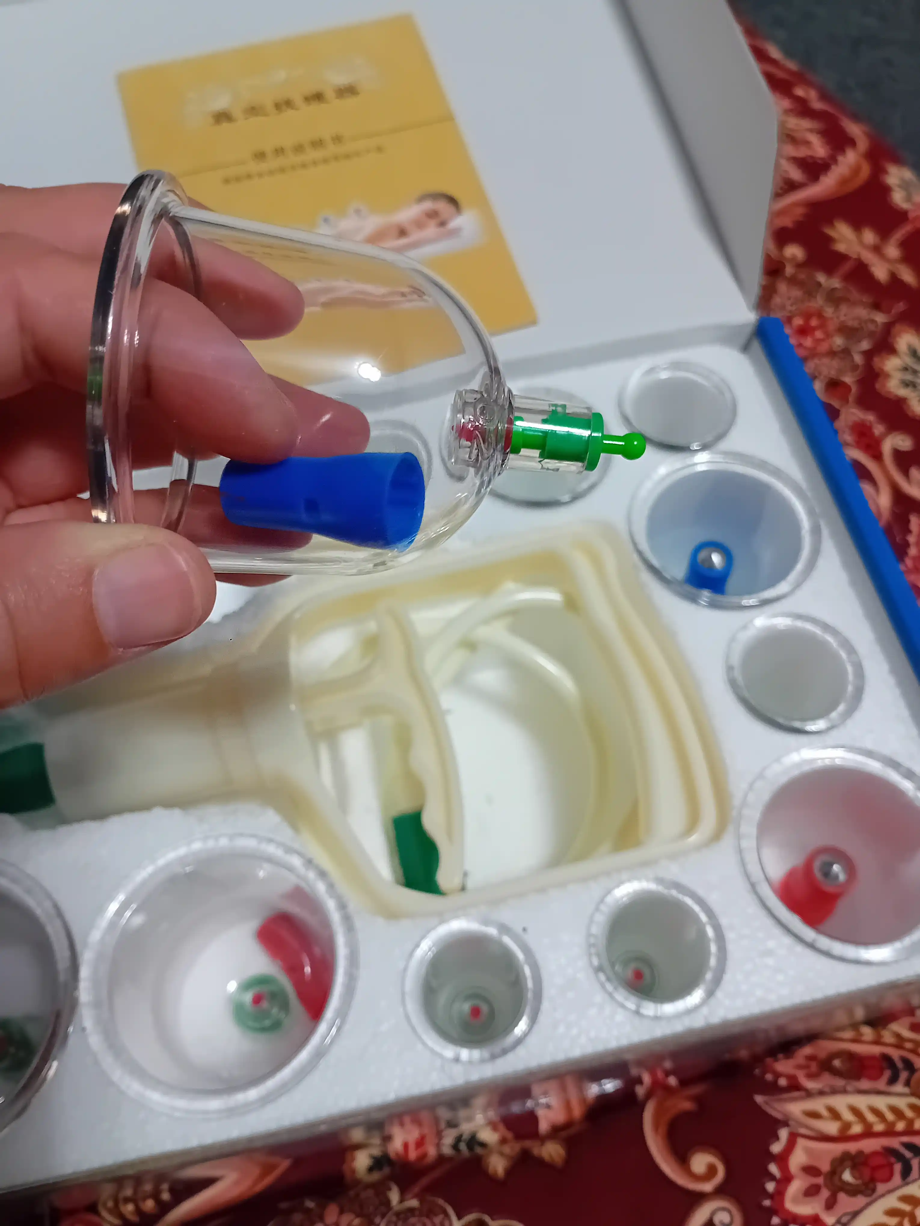 Vakum massaj Hijama, qattiq plastik, bonkalar, 12 dona