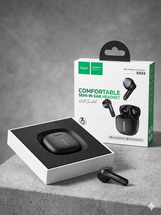 Simsiz quloqchinlar HOCO EQ33 va EQ5 ANC+ENC, sensorli, iPhone va Android uchun