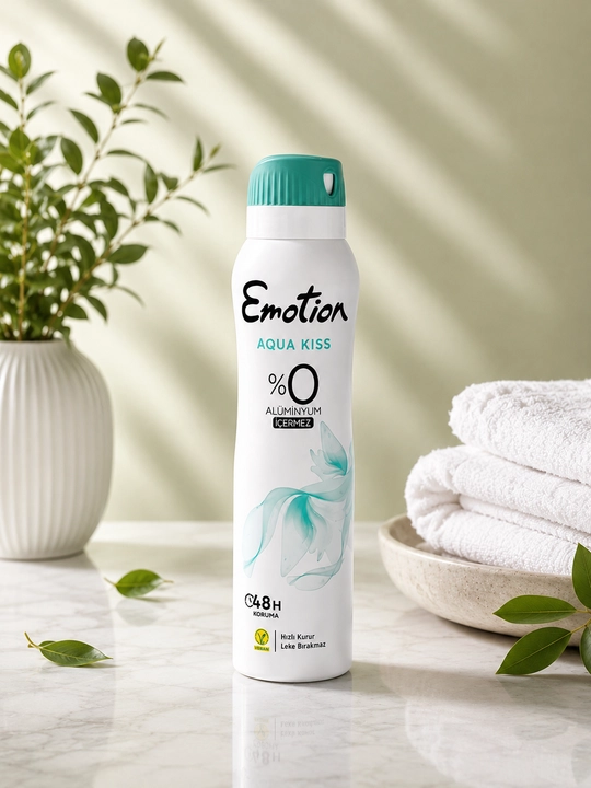 Дезодорант-спрей Emotion Aqua Kiss, 150 мл, без алюминия, защита 48 часов - 