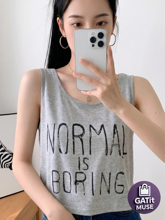 Ayollar uchun Koreyscha Y2K uslubidagi mayka