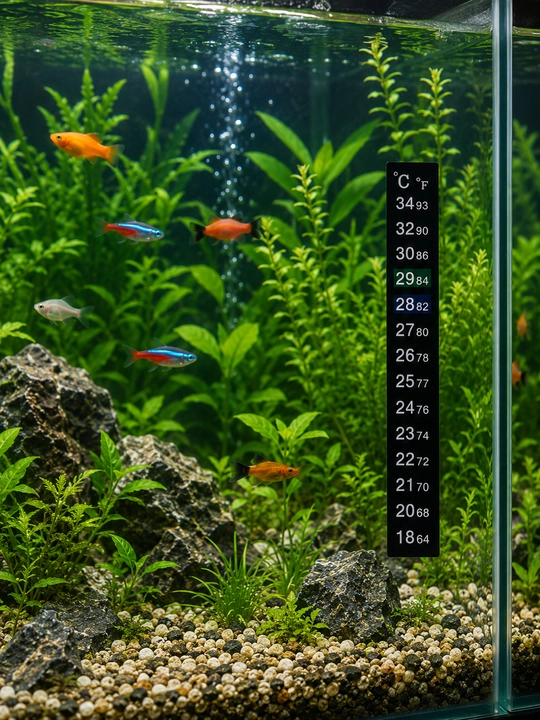 Akvarium uchun termometr gradusnik harorat o'lchagich baliq suv aksessuar yopishqoq