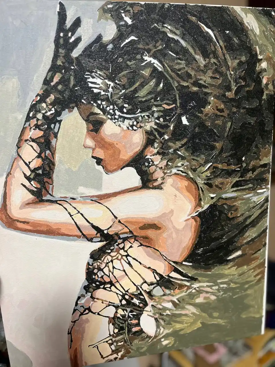 Raqamlar bo'yicha rasm Skystore "Odamlar", asosli ramkaga tortilgan, 40 * 50 sm