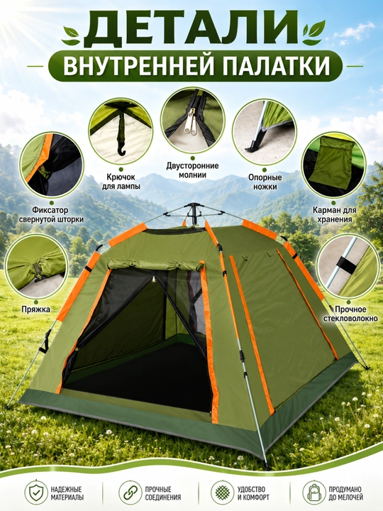 Туристическая палатки, на 2-5, 5-8, 8-9, 10-12 человек