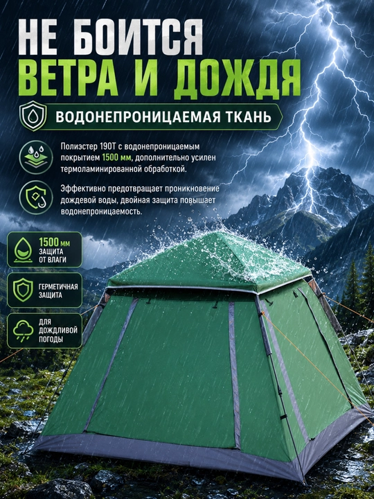 Туристическая палатки, на 2-5, 5-8, 8-9, 10-12 человек