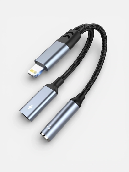 Lightning Audio Adapter GJ-012 2in1 – Zaryadlash va Quloqchin Ulagichi