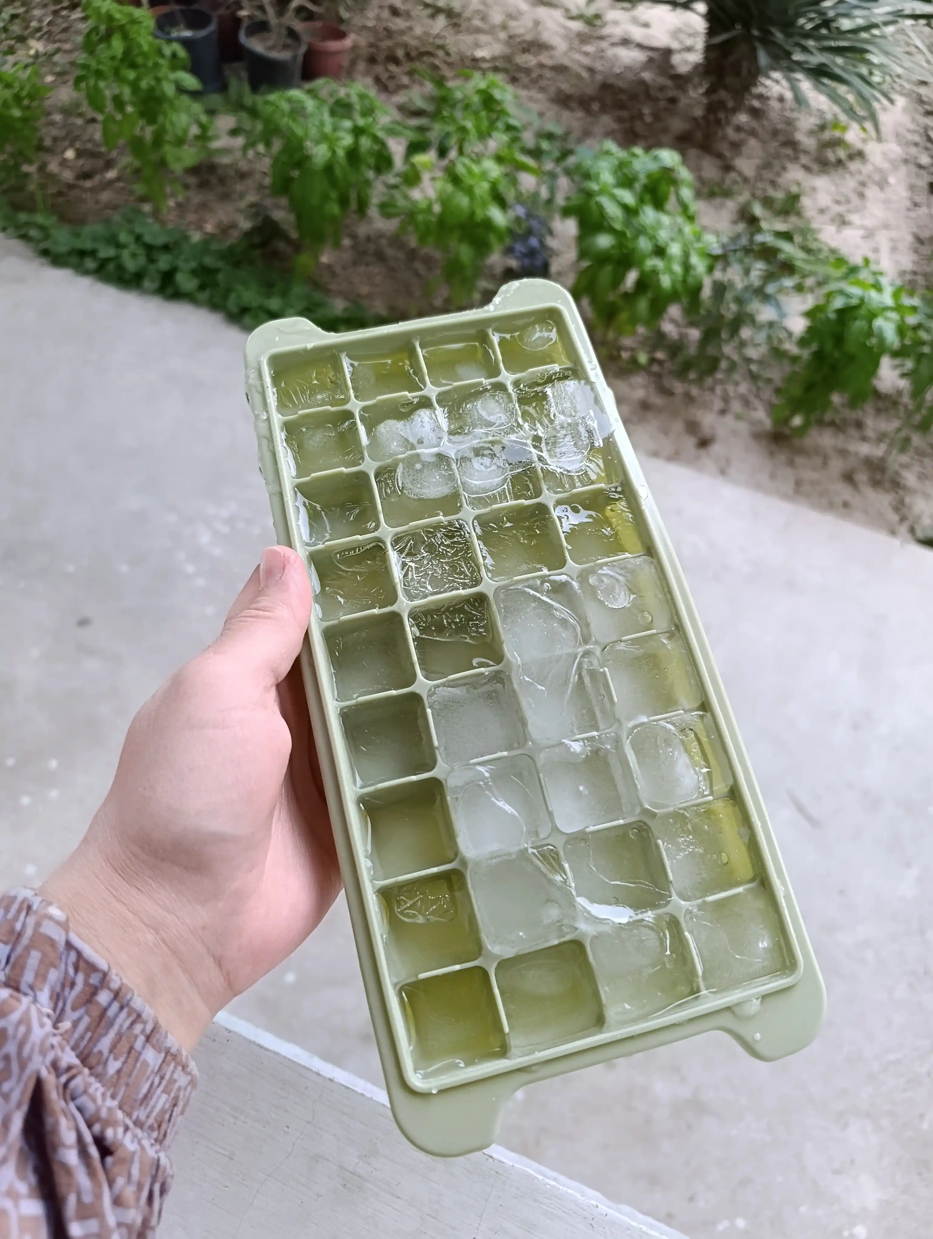 Silikon va plastikdan forma qopqoqli muz va desert uchun, 36ta kubikli