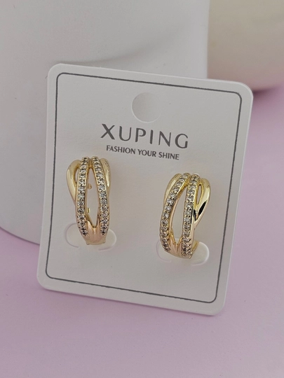 Серьги для девочек и женщин, Xuping — 1001PRT-XUPINGM-ЗЕЛХАКИ