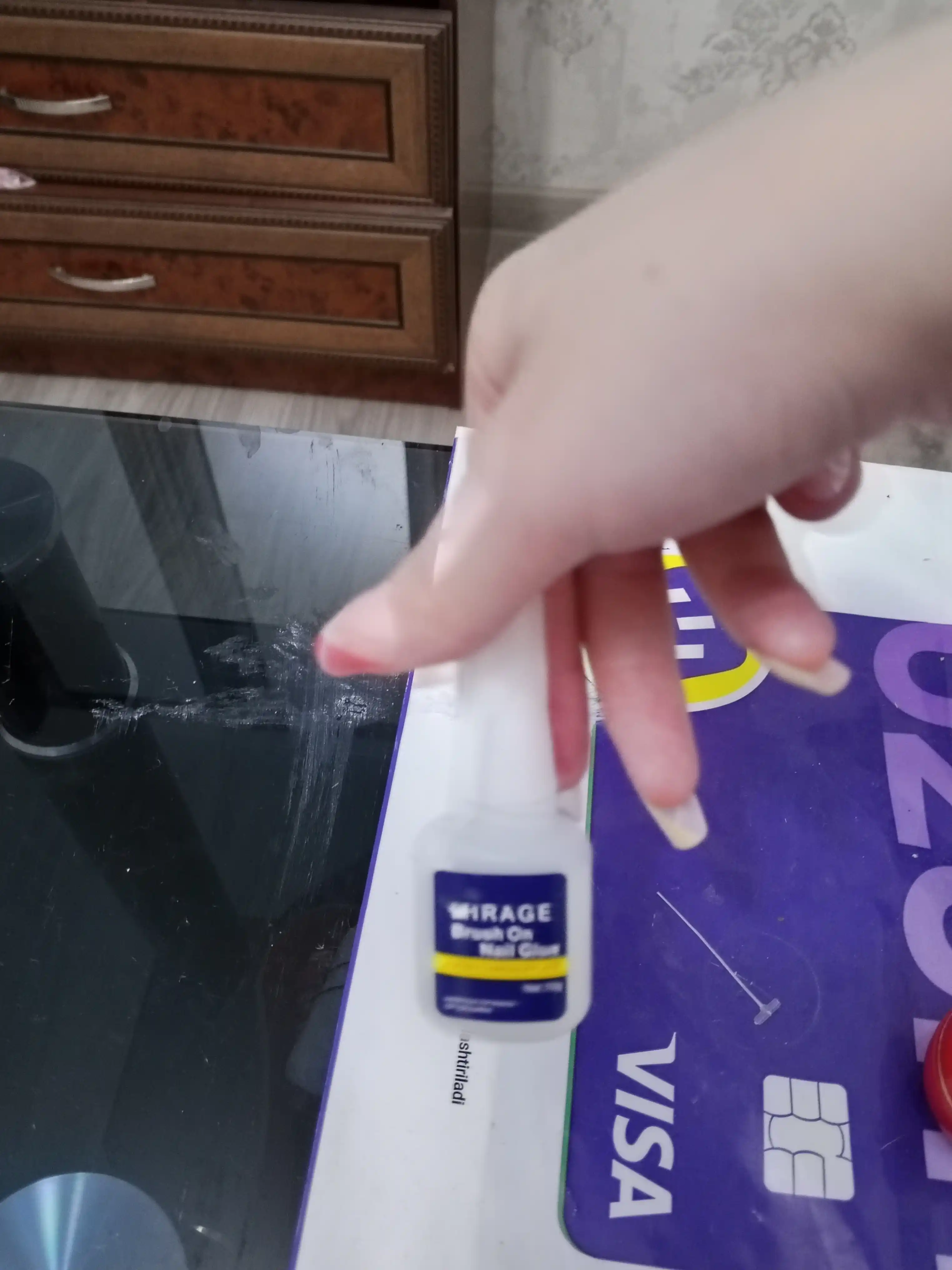 Клей для крепления ногтей, с кисточкой, 10 g