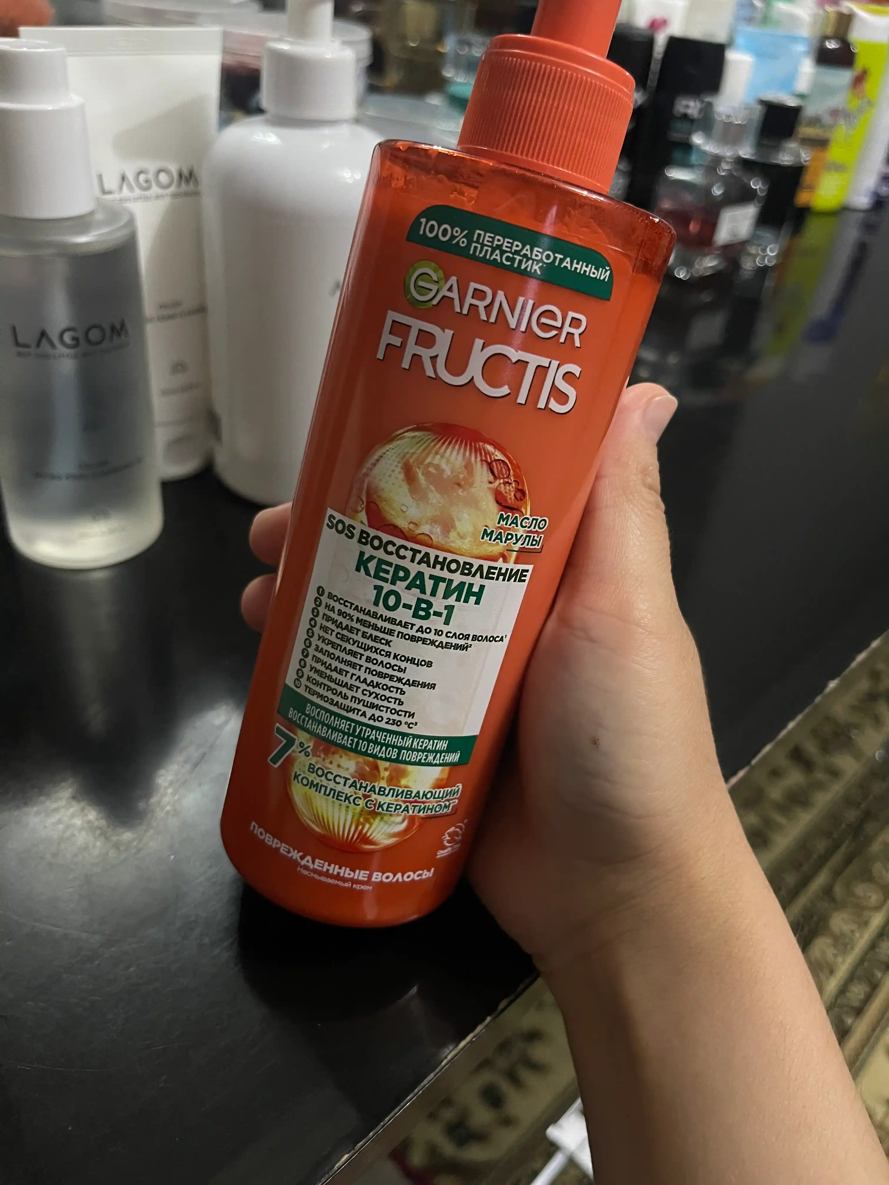 Garnier Fructis Комплексный несмываемый крем-уход SOS Кератин 10в1 , 400 мл