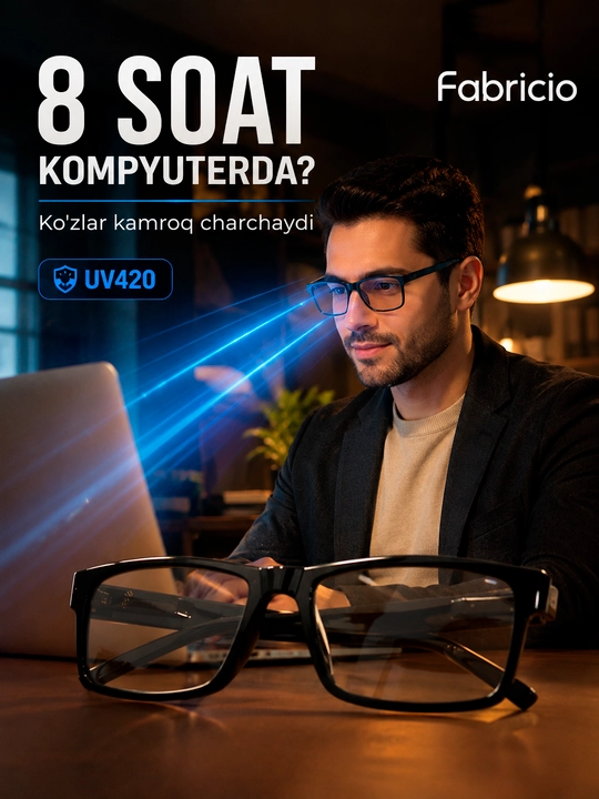 Очки от синего света Fabricio, антибликовые, для компьютера