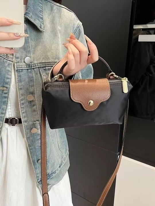 Сумка женская в стиле мини Longchamp, компактная кроссбоди и косметичка-сумочка - 