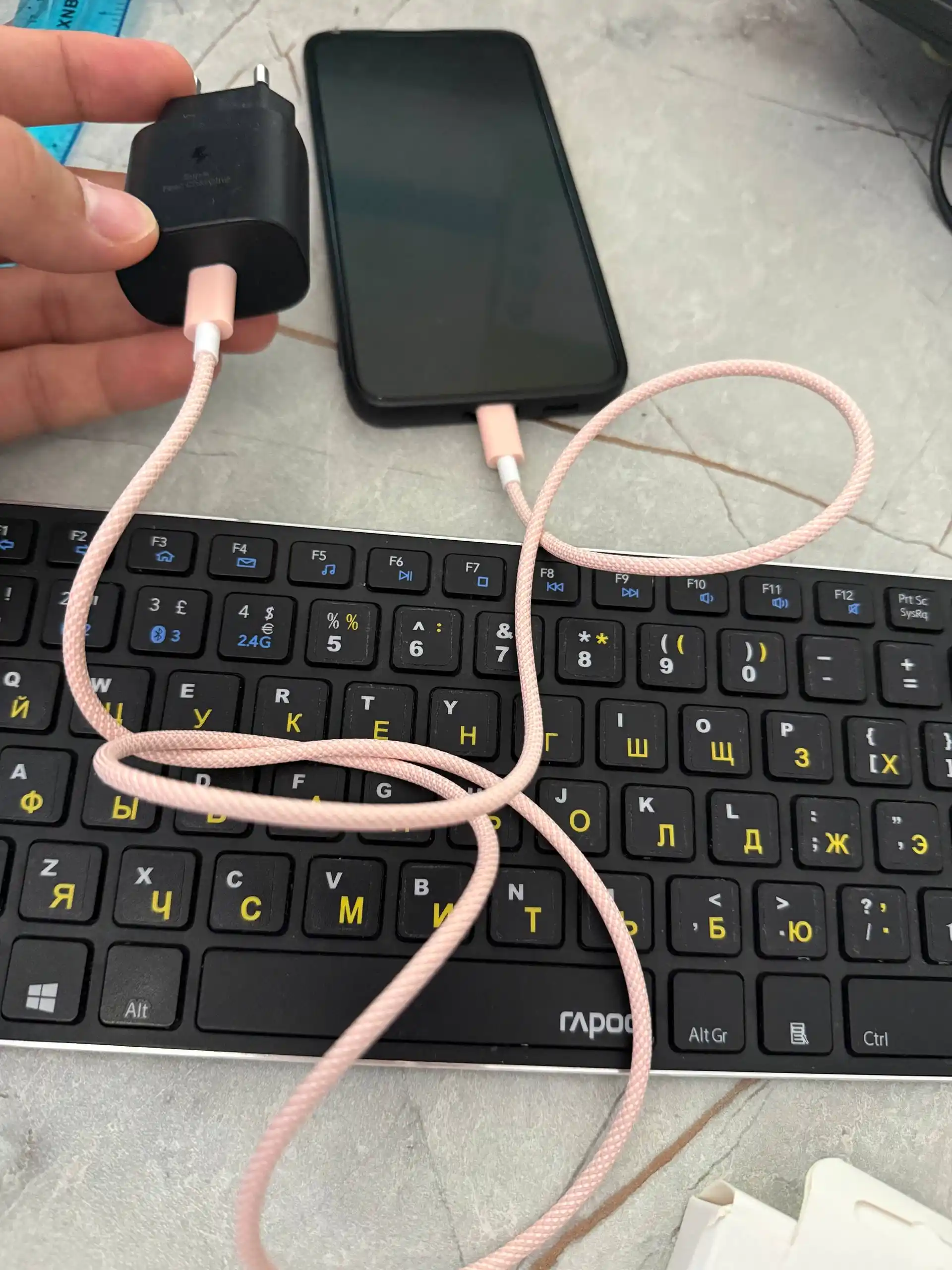 USB Type-C – Type-C kabel, 60W, 6A, tezkor zaryadlash va ma'lumot uzatish uchun, 1 m
