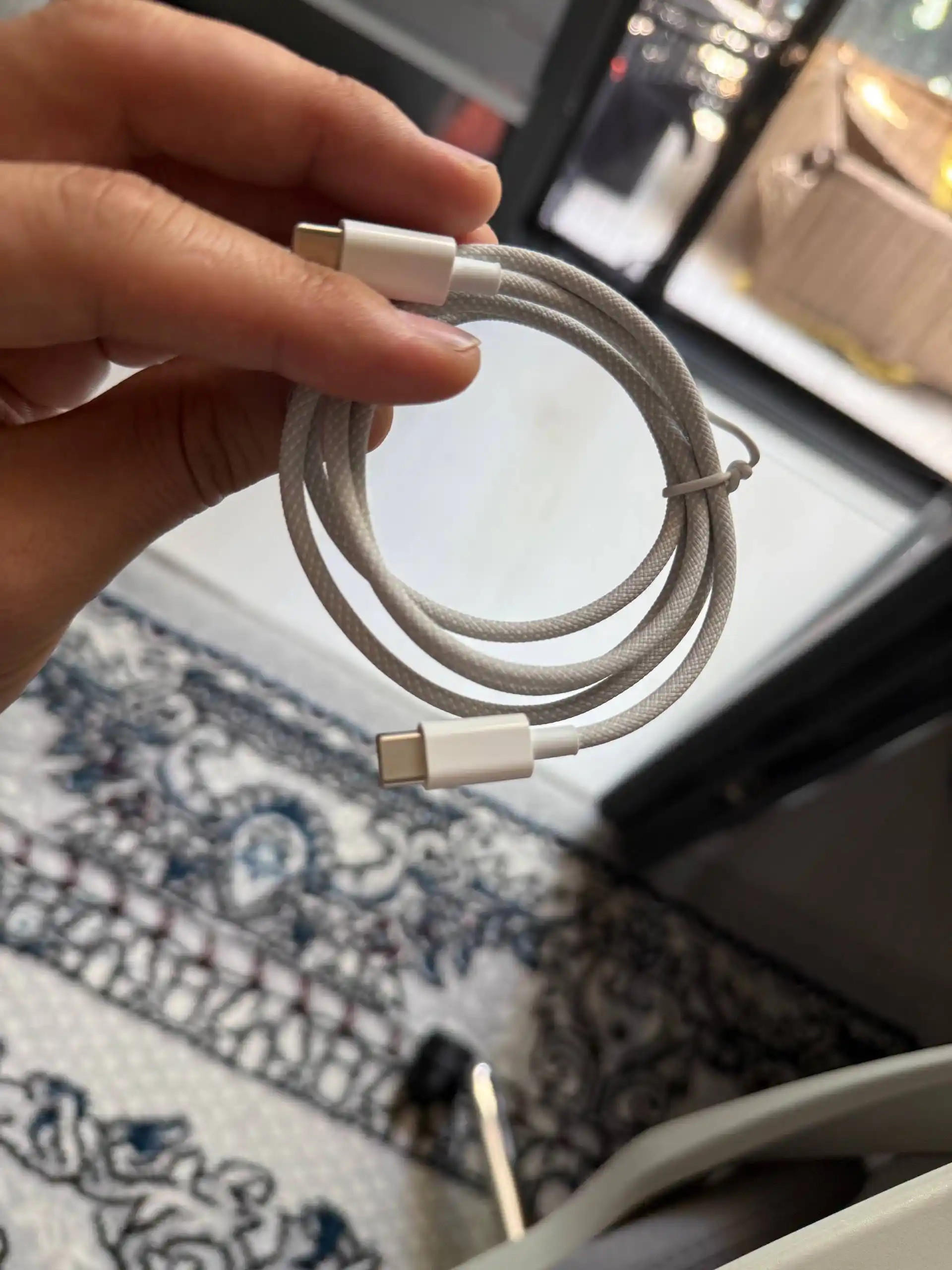 USB Type-C – Type-C kabel, 60W, 6A, tezkor zaryadlash va ma'lumot uzatish uchun, 1 m