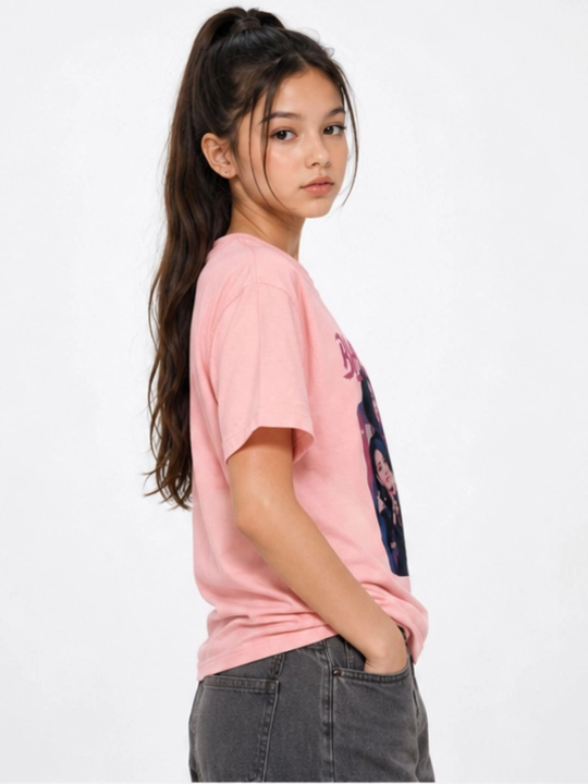 WEERIT BLACKPINK o‘smirlar futbolkasi, 100% paxta, K-pop naqshli, qizlar uchun, 8-14 yosh