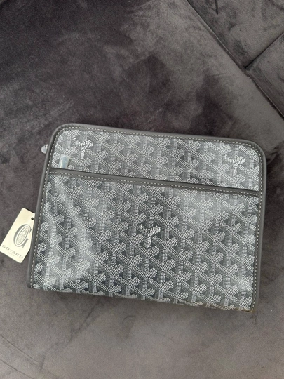 Премиальный мужской клатч, Стильный органайзер, Clutch Bag в современном дизайне — DEMARTI-KLATCHGOYA-СЕРЫЙ
