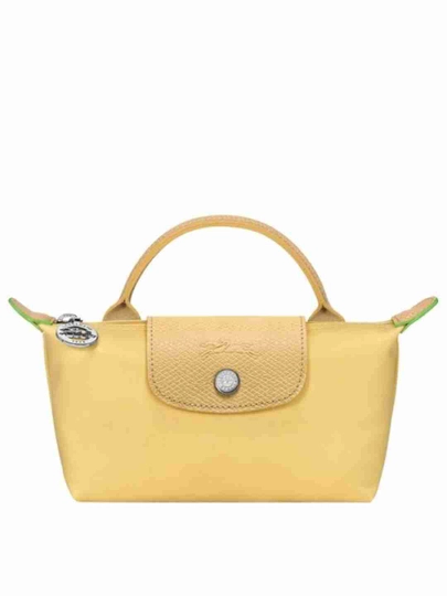 Сумка женская, в стиле мини Longchamp Le Pliage, компактная сумка-косметичка, через плечо — SGSTORE-LONGCHA-ЖЕЛТ