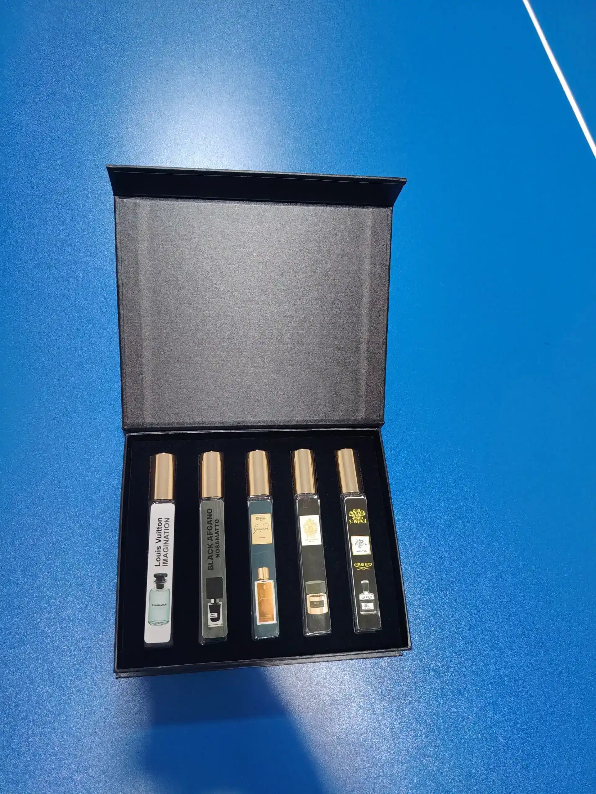 Erkaklar uchun sovg'a: atirlar to'plami 5 tasi 1 da — Ganymede, Black Afgano, Creed, 10 ml