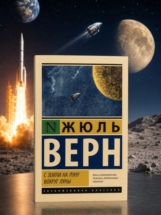 S Zemli na Lunu, Oy atrofida. Vern Jyul
