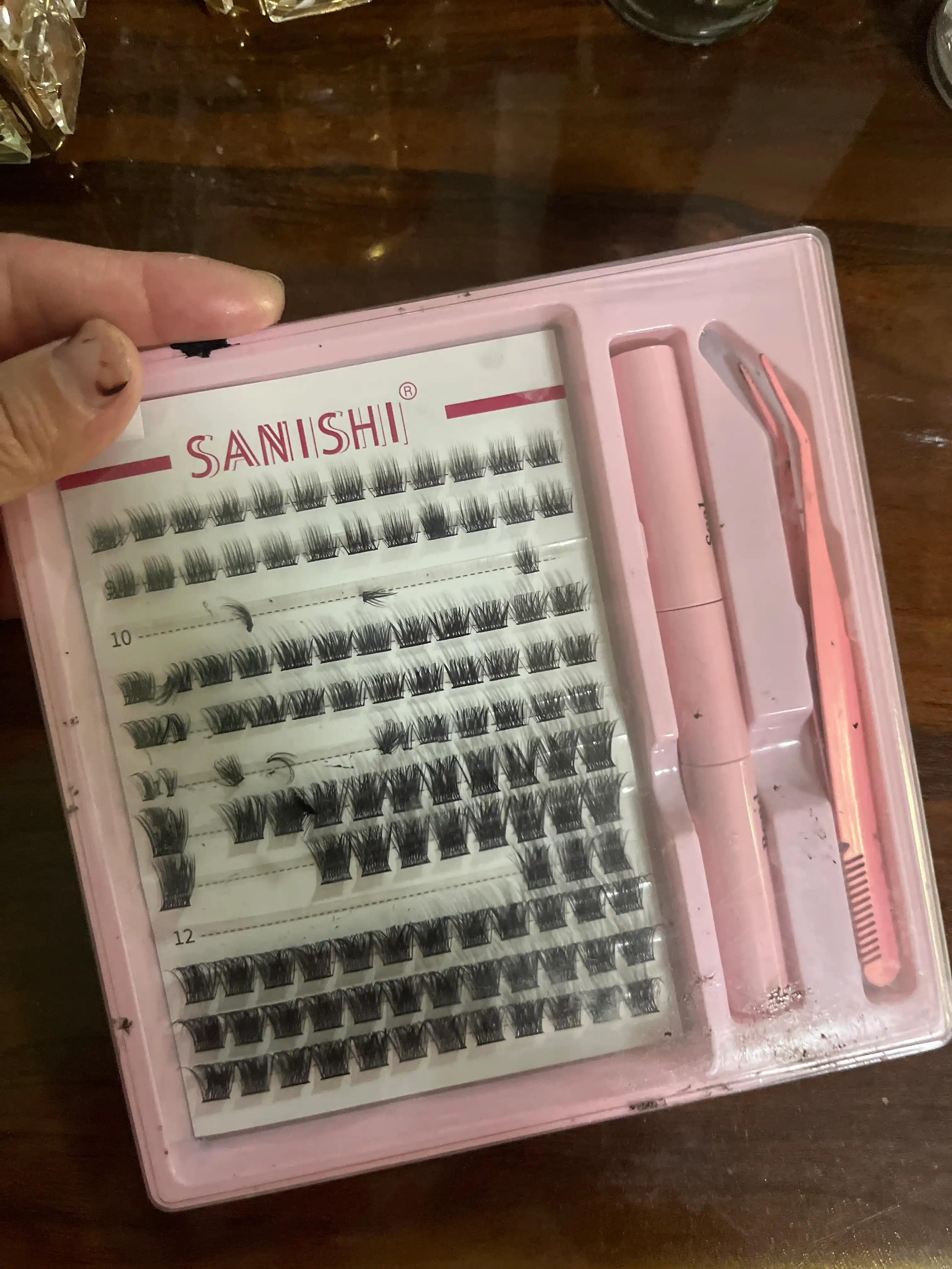 Набор накладных ресниц SANISHI 9–14 mm — многоразовые натуральные ресницы для наращивания