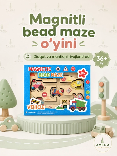 Magnit labirint o'yinchoq — bolalar uchun rivojlantiruvchi munchoqli to'plam