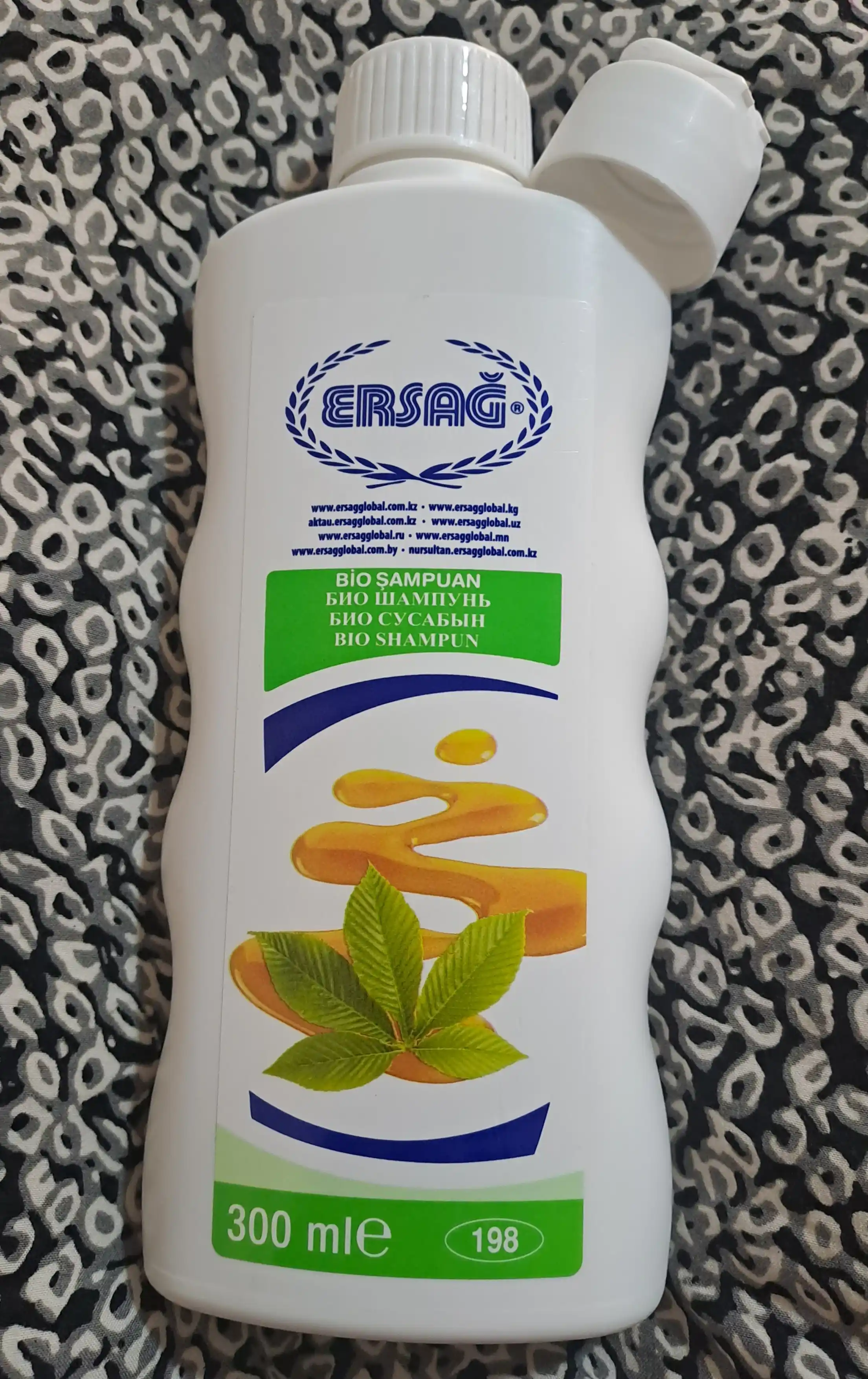 ERSAG Bio shampuni 300 ml - sochlarni parvarishlash, yaltiratish va mustahkamlash uchun