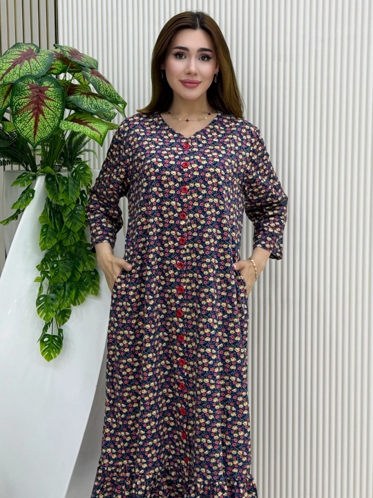 Ayollar uchun katta o‘lchamli uy xalat (2XL–7XL), 100% paxta XB, yozgi, qulay