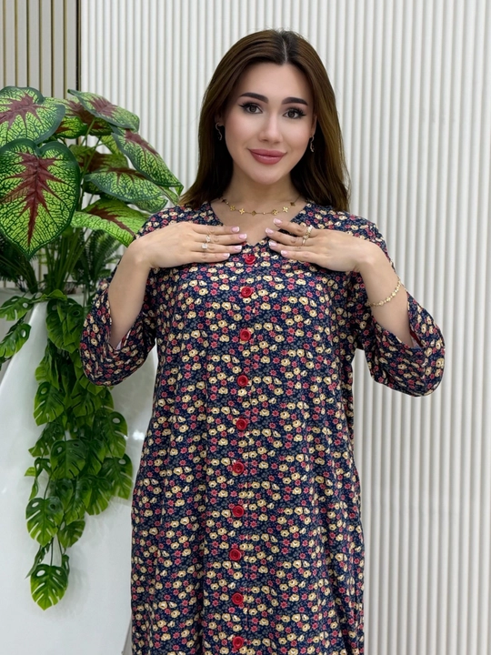 Ayollar uchun katta o‘lchamli uy xalat (2XL–7XL), 100% paxta XB, yozgi, qulay