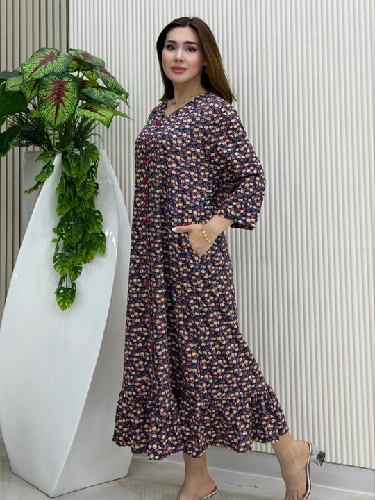 Ayollar uchun katta o‘lchamli uy xalat (2XL–7XL), 100% paxta XB, yozgi, qulay